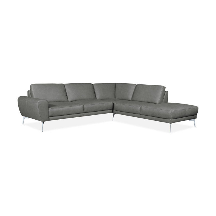 Metro Lane Kilmarnock 3 Piece Leather Corner Sofa Wayfair.co.uk